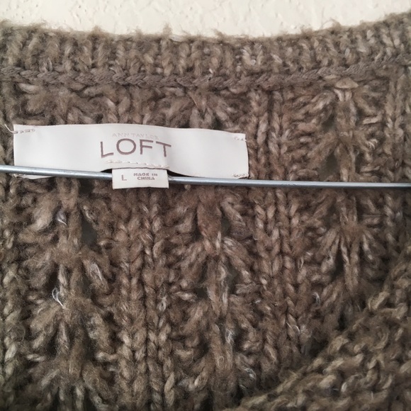 • SOLD // chunky LOFT cotton blend sweater with zipper • - Picture 4 of 8